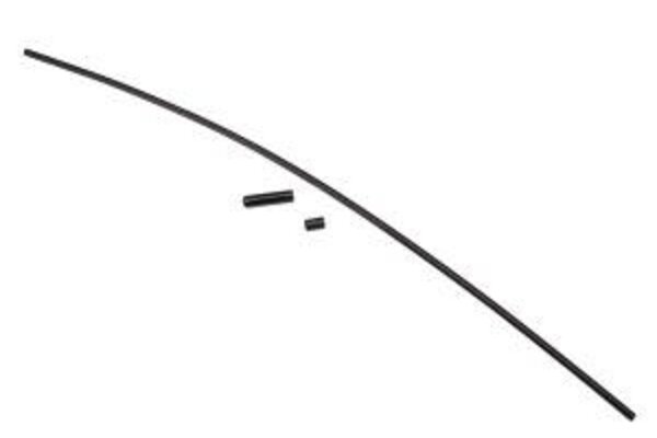 Traxxas 1726A Antenna, tube, black (1)/ vinyl antenna cap (1)/ wire retainer (1)