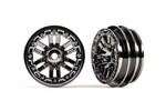 Traxxas 9768-BLKCR Wheels, 1.0" (black chrome) (2)