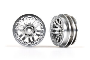 Traxxas 9768-SATIN Wheels, 1.0" (satin chrome) (2)