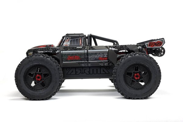 ARRMA 1/5 OUTCAST 8S EXB AVC 4X4 RTR Brushless Stunt Truck, Black