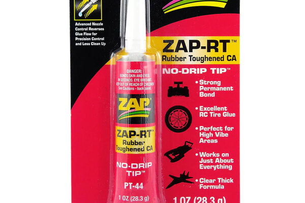 Pacer Technology Zap-RT Rubber Toughened CA 1oz Tube