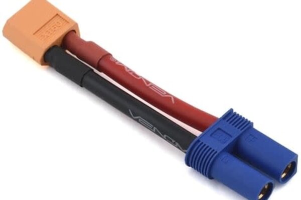 Venom Racing XT60 Male to EC5 Female Adapter w/ 10AWG Wire VNR17055 DISCONTINUED