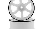 YOKOMO YOKRP-6313W6A  Yokomo 12mm Hex Racing Performer High Traction RWD Drift Wheels (White) (2) (6mm Offset)