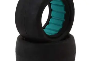 TZO TZO-ONE-R-TI  TZO Tires One 2.2" Rear 1/10 Slick Buggy Tire (2) (Gray) w/Foam Inserts