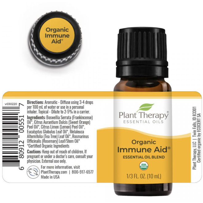 Organic Immune Aid Essential Oil Blend