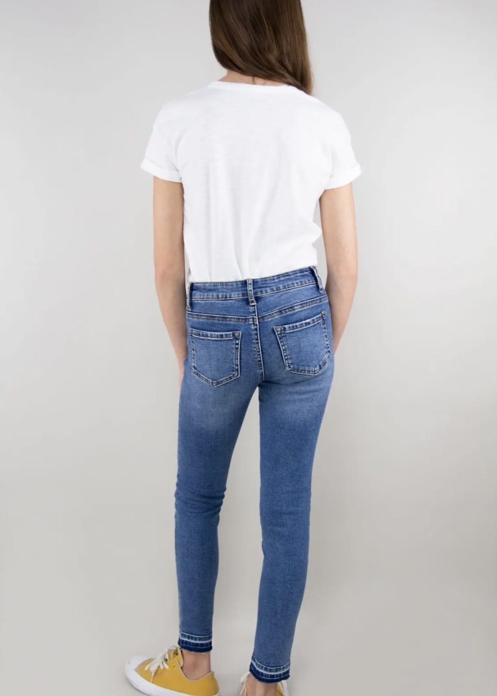 Tractr Nina High Rise Ankle Crop Jeans