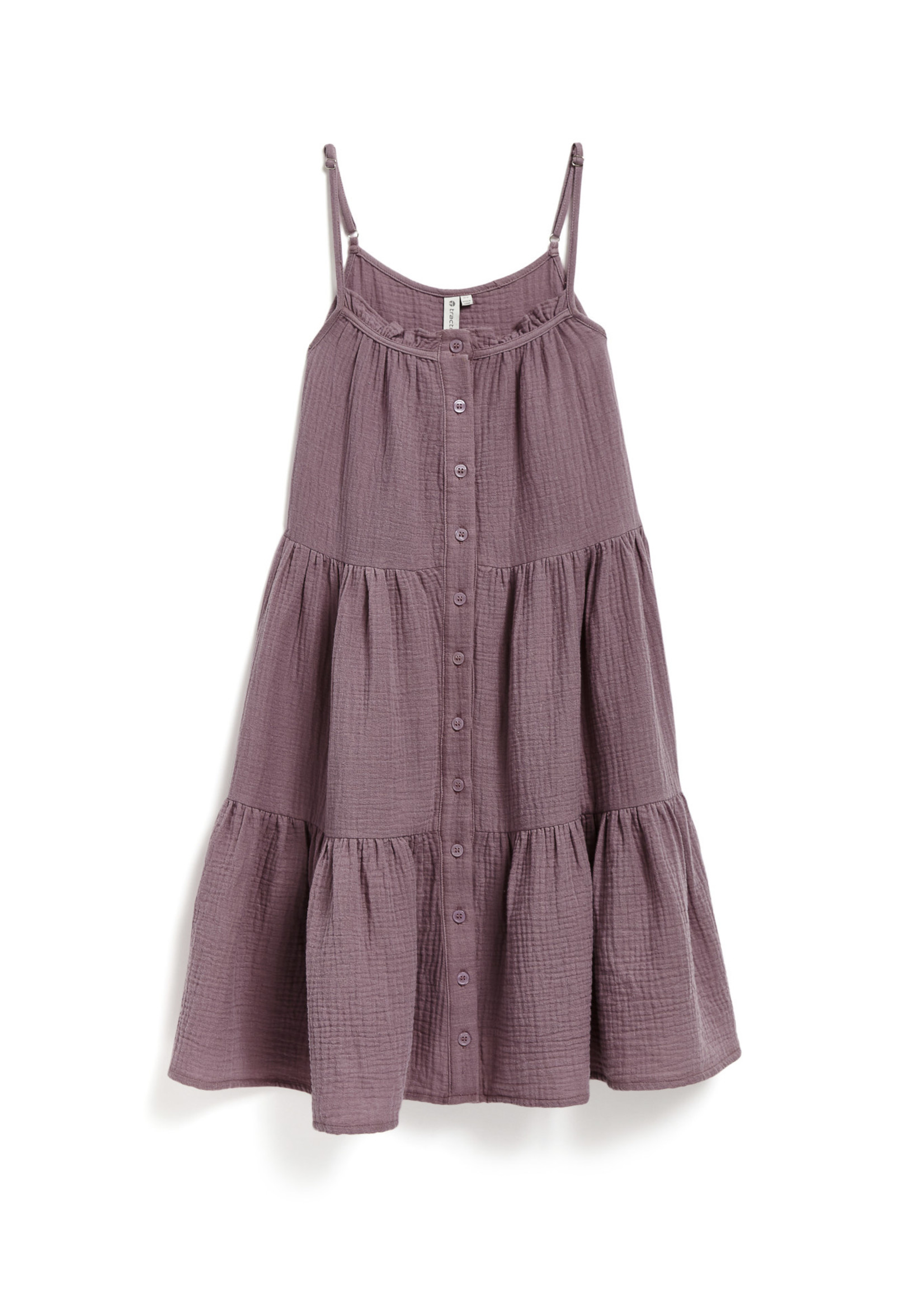 Tractr Button Tiered Dress
