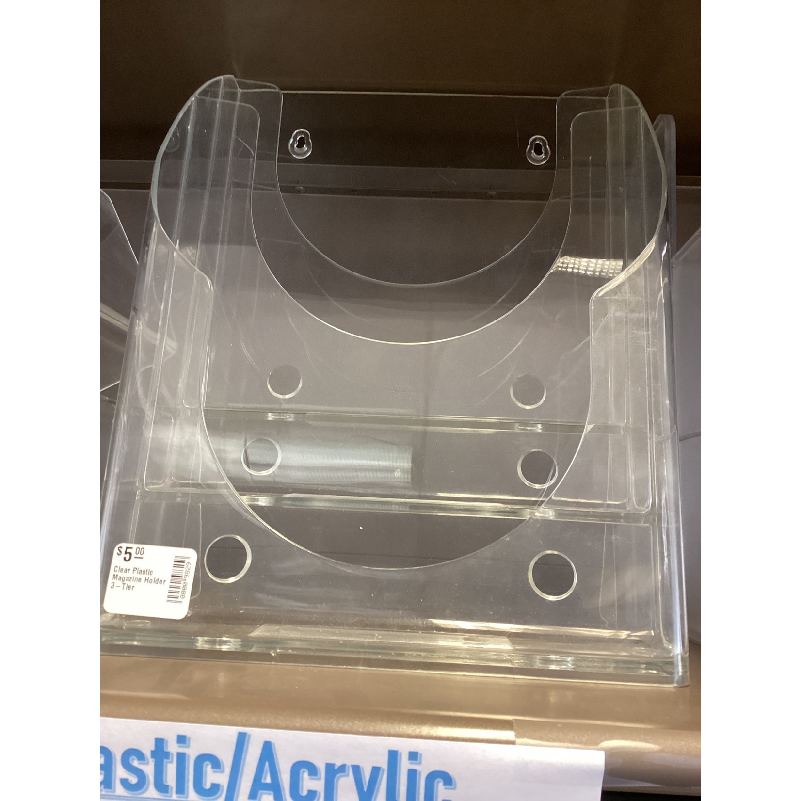 Clear Plastic Magazine Holder 3Tier GVSU Surplus Store