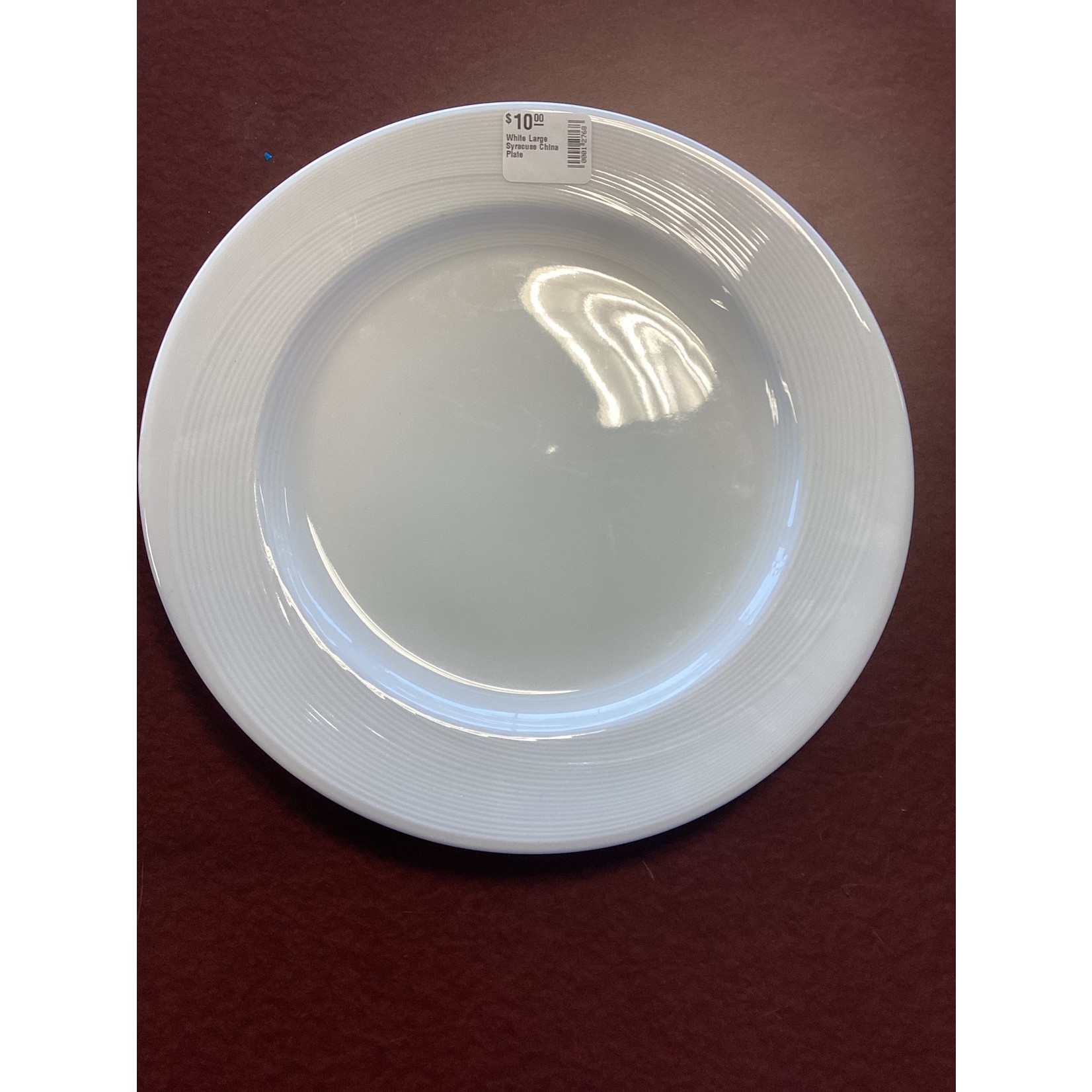 White Large Syracuse China Plate