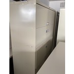 Beige file cabinet 42inx18inx65in