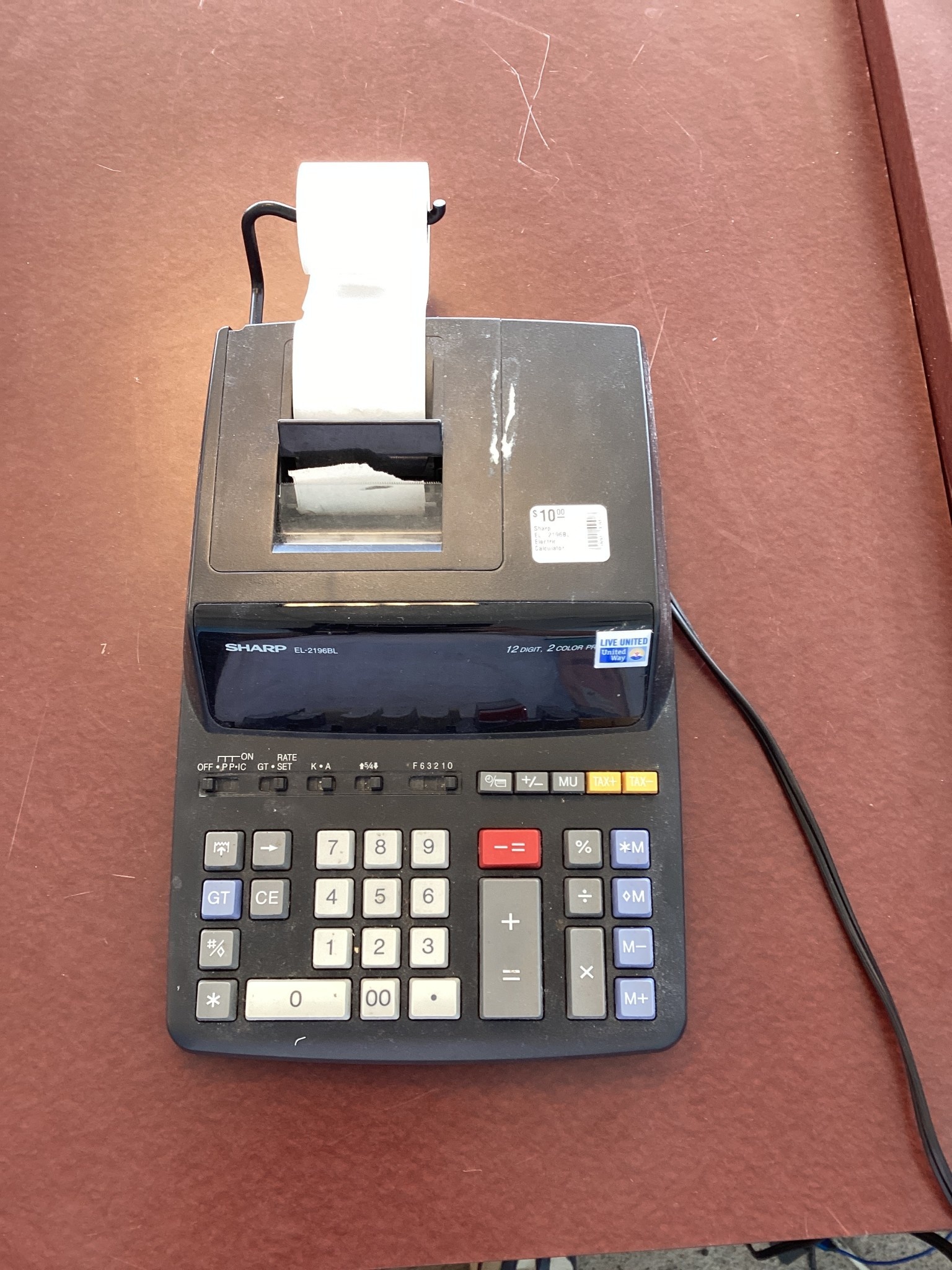 Sharp EL2196BL Electric Calculator GVSU Surplus Store