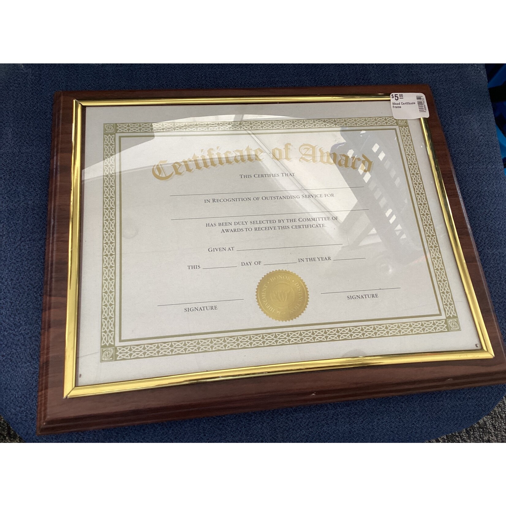 Wood Certificate Frame