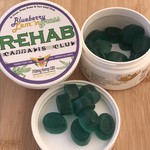 Rehab Cannabis Club Blueberry Lemongrass CBD gummies