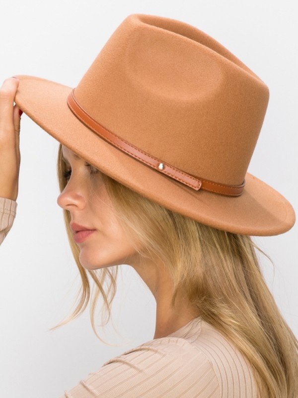Sadie Panama Wide Brim Hat, taupe 