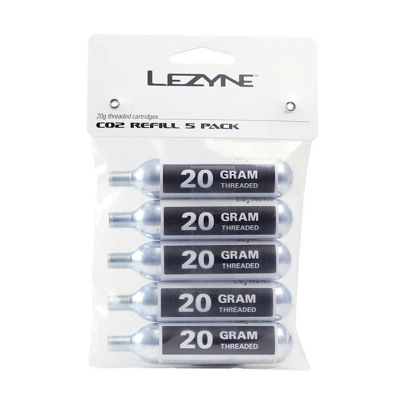 Lezyne Lezyne, CO2 Cartridge, 20g, Threaded, 5 pcs for Ebikes