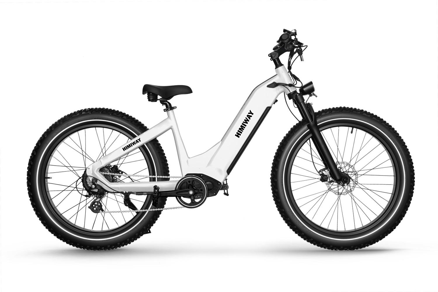 Step Through Electric Bike Fat Tires EVO Polini 250W White