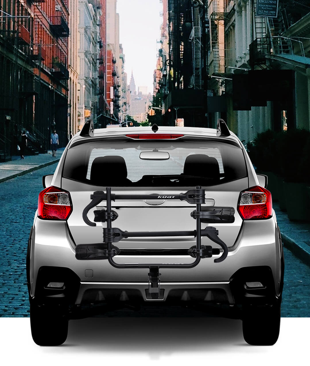 Non-Teslica Kuat, Transfer V2, Hitch Mount Rack, 2'', Bikes: 2, Black