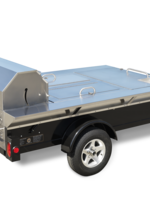 CROWN VERITY TOWABLE GRILL, TRAILER WITH 48" GRILL, (2) INSULATED STORAGE CONTAINERS, BULK STORAGE AREA