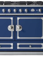 LACORNUE 43 Inch Freestanding Dual Fuel Range with 5 Sealed Burners,  Royal Blue with Stainless Steel and Satin Chrome Trim