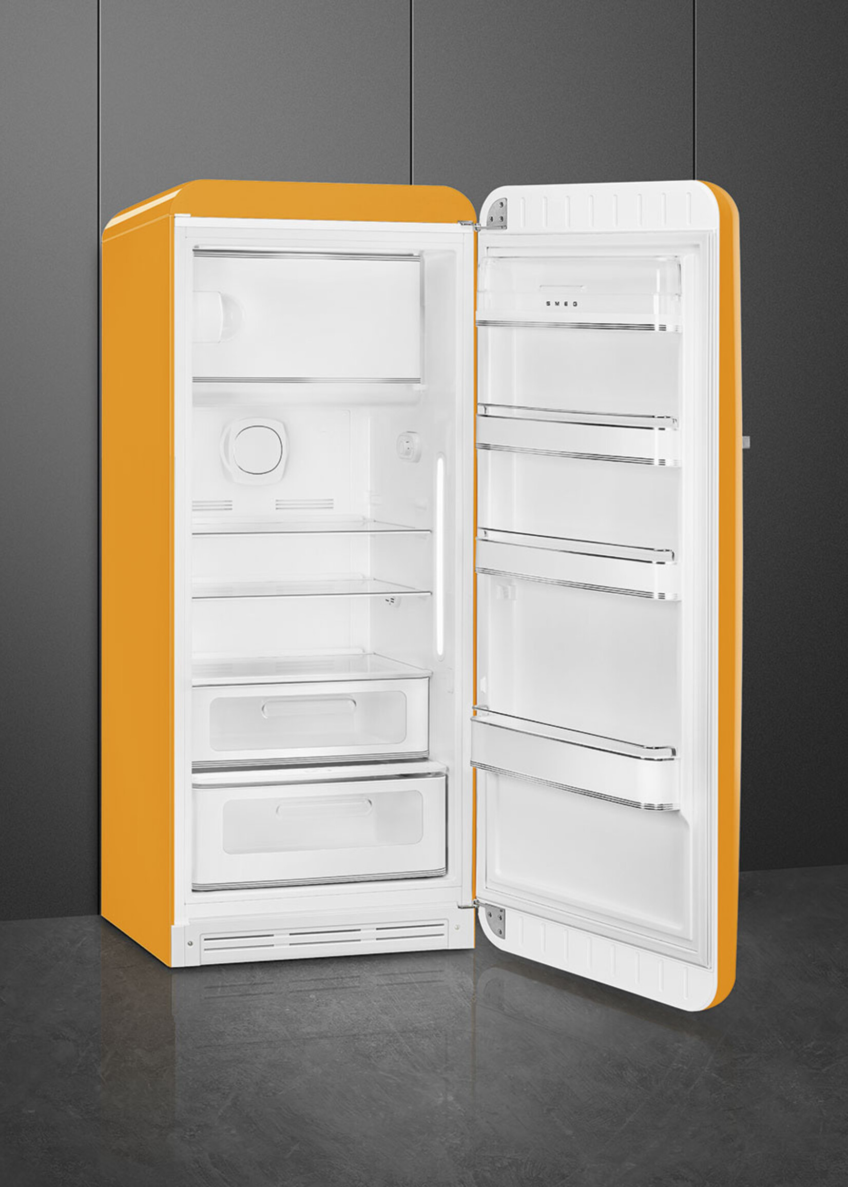 SMEG FAB28URDYVC3 - FAB28 Retro Refrigerator w/ Int FZ, RIGHT HINGE