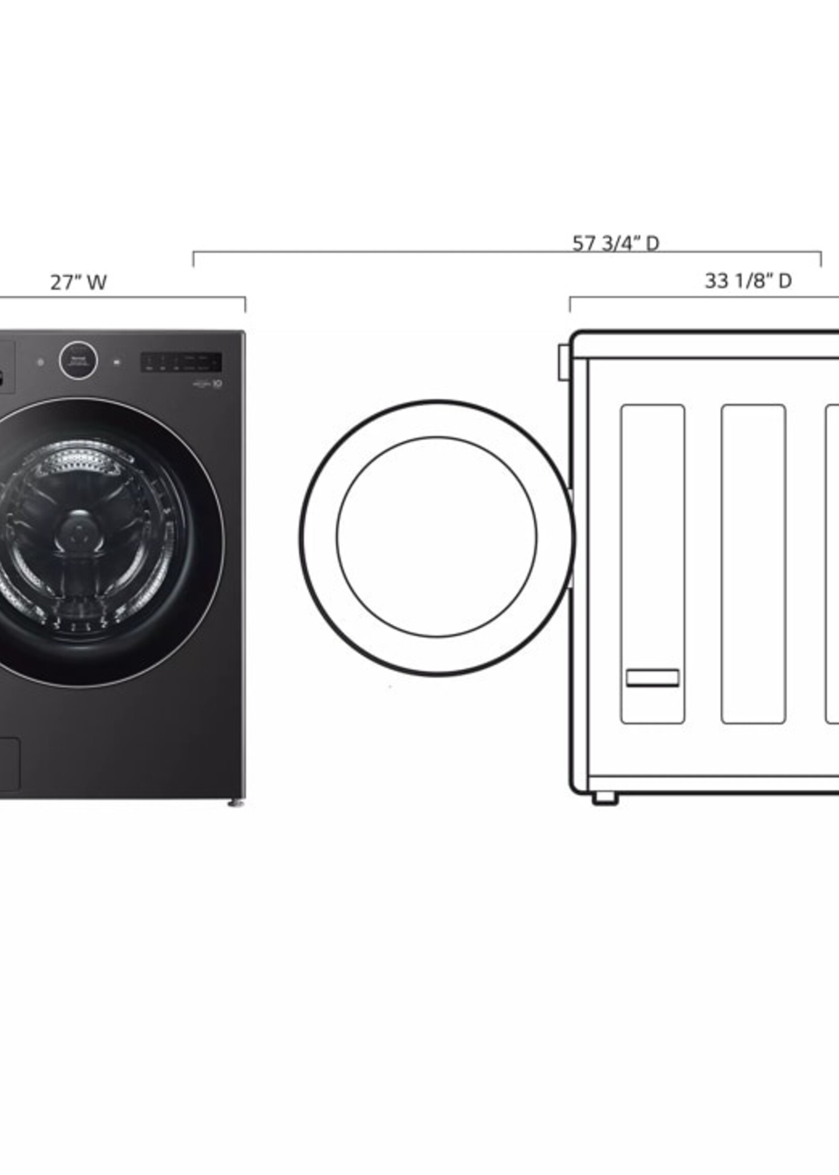 LG WM6998HBA - Ventless Washer/Dryer Combo LG WashCombo™ All-in-One