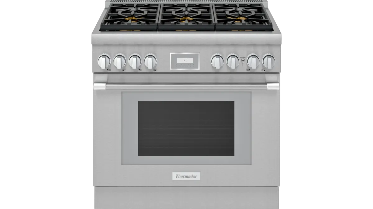 PRG366WHB 36" Professional Natural Gas depth (24") Range