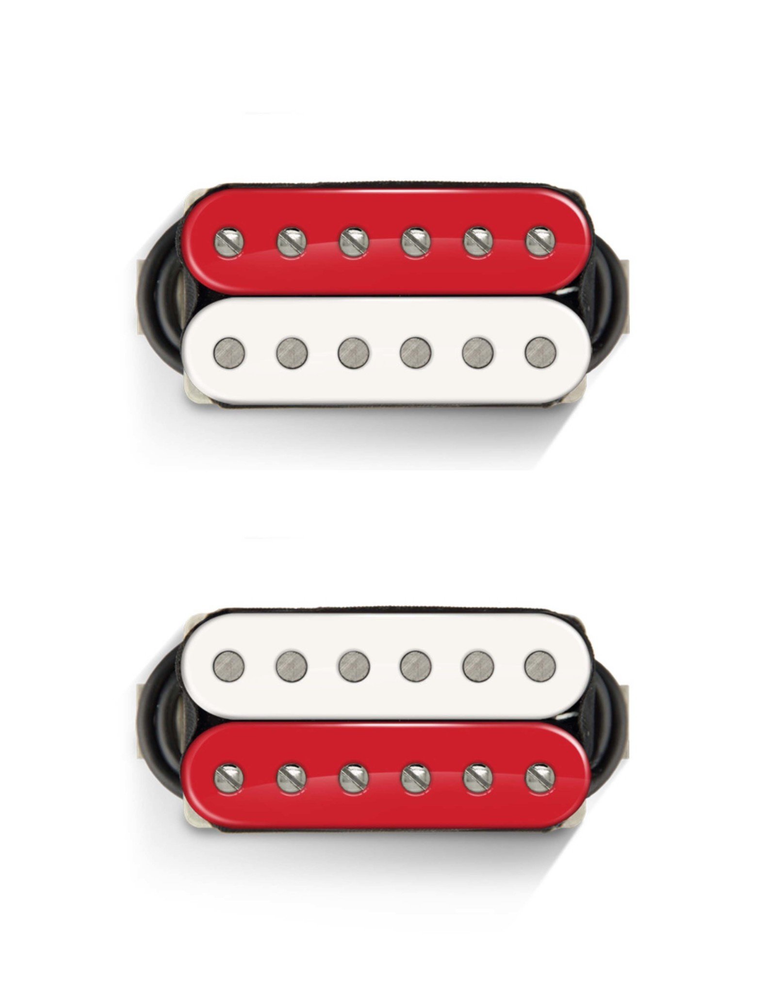 Bare Knuckle VHII Humbucker Set 50mm - Open Red and White-1