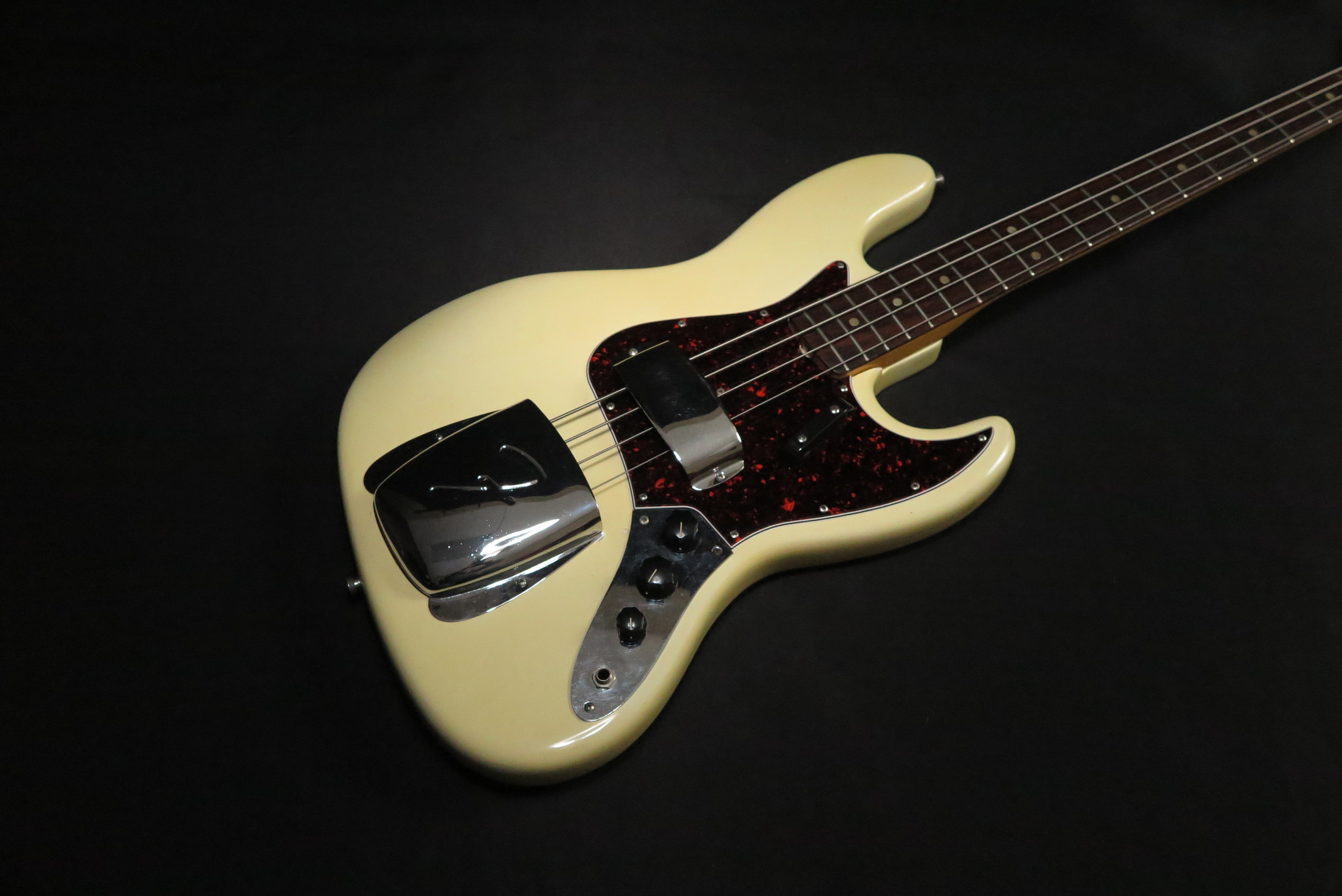 1965 Fender Jazz Bass Olympic White Refinished (Used)-1