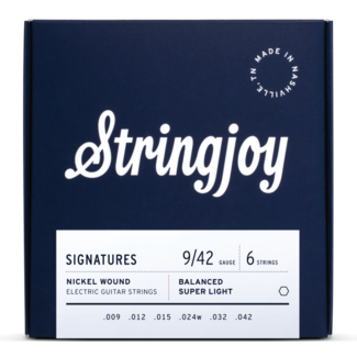 Stringjoy Stringjoy Signatures | Balanced Super Light Gauge (9-42) Nickel Wound Electric Guitar Strings