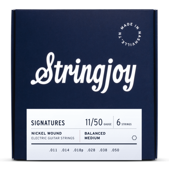 Stringjoy Signatures SJ-BAL11 | Balanced Medium Gauge (11-50) Nickel Wound Electric Guitar Strings