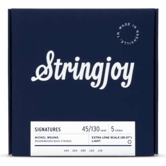 Stringjoy Stringjoy SJ-BA45130LS Light Gauge (45-130) 5 String Long Scale Nickel Wound Bass Guitar Strings