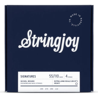 Stringjoy Stringjoy Heavy Gauge (55-110) 4 String Long Scale Nickel Wound Bass Guitar Strings