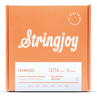 Stringjoy Stringjoy Foxwoods SJ-FW1356 | Medium Gauge (13-56) Coated Phosphor Bronze Acoustic Guitar Strings