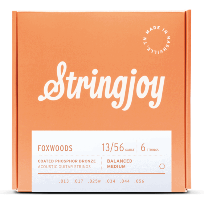 Stringjoy Foxwoods SJ-FW1356 | Medium Gauge (13-56) Coated Phosphor Bronze Acoustic Guitar Strings