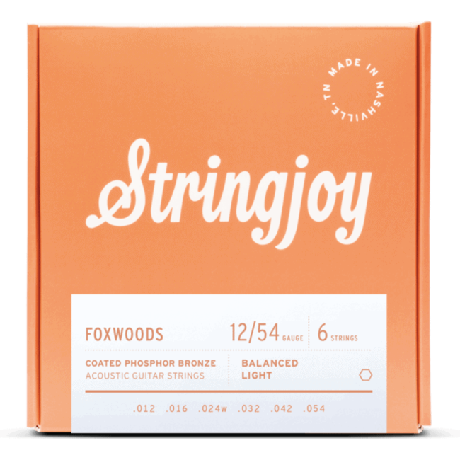 Stringjoy Foxwoods | Light Gauge (12-54) Coated Phosphor Bronze Acoustic Guitar Strings