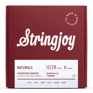 Stringjoy Stringjoy Naturals | Nashville Tuning (12-28) Phosphor Bronze Acoustic Guitar Strings