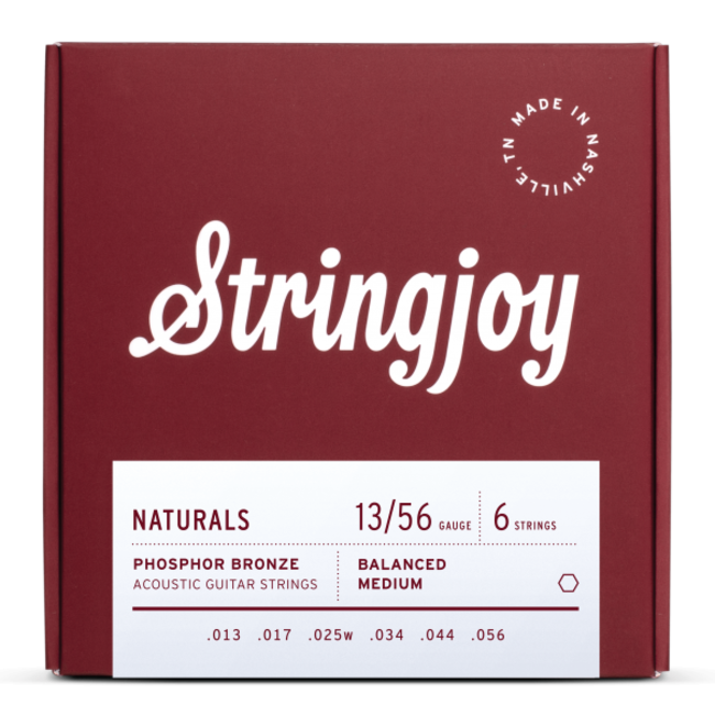 Stringjoy Naturals SJ-NB1356 | Medium Gauge (13-56) Phosphor Bronze Acoustic Guitar Strings