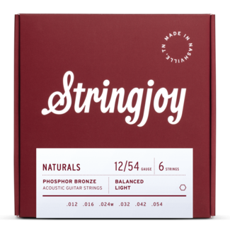 Stringjoy Stringjoy Naturals SJ-NB1254 | Light Gauge (12-54) Phosphor Bronze Acoustic Guitar Strings