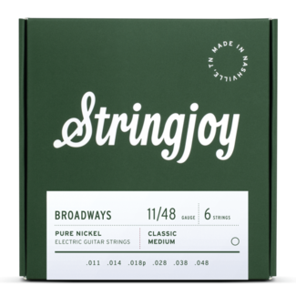 Stringjoy Stringjoy Broadways SJ-BR1148 | Classic Medium Gauge (11-48) Pure Nickel Electric Guitar Strings