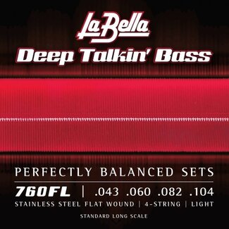 La Bella La Bella 760FL Deep Talkin' Bass, Flats - Light, Long Scale 43-104