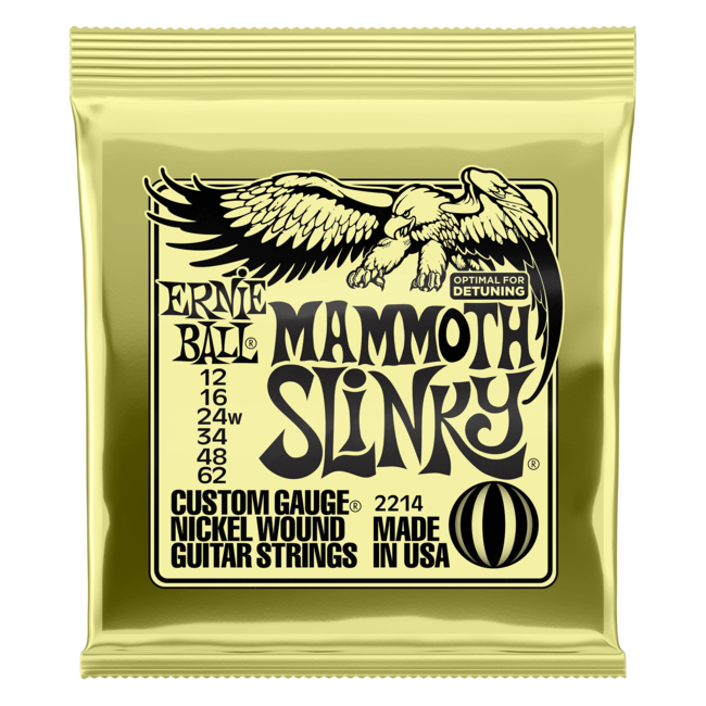 Ernie Ball 2214 Mammoth Slinky Nickel Wound Electric Guitar Strings - 12-62 (wound G) Gauge