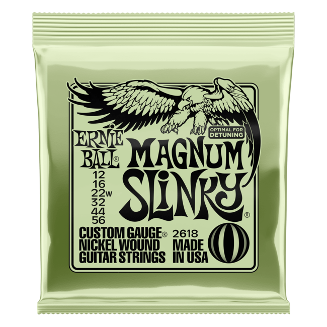 Ernie Ball Magnum Slinky Nickel Wound Electric Guitar Strings 12 - 56 Gauge
