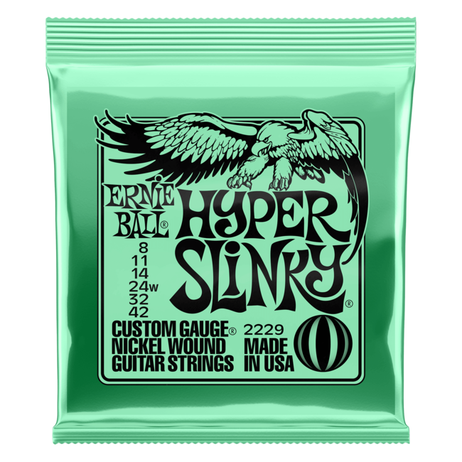 Ernie Ball Hyper Slinky Nickel Wound Electric Guitar Strings - 8 - 42 Gauge