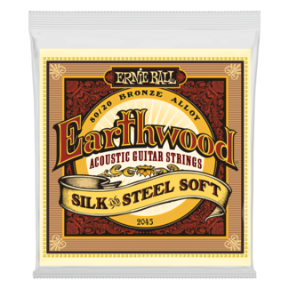 Ernie Ball Earthwood Silk & Steel Soft 80/20 Bronze Acoustic Guitar Strings - 11-52 Gauge