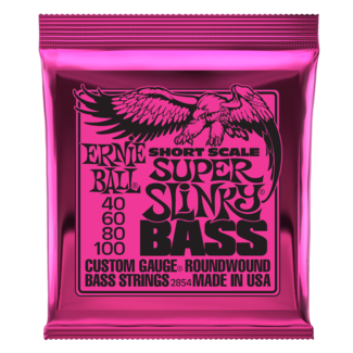 Ernie Ball Super Slinky Nickel Wound Short Scale Bass Strings - 40-100 Gauge