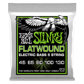 Ernie Ball 2816 Regular Slinky 5-String Flatwound Electric Bass Strings - 45-130 Gauge