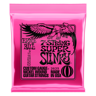 Ernie Ball Super Slinky 7-String Nickel Wound Electric Guitar Strings - 9-52 Gauge