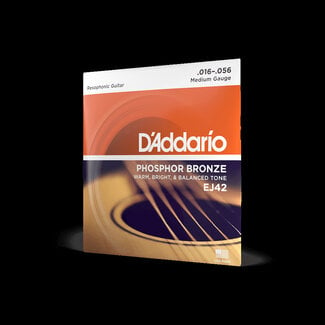 D'Addario D'Addario EJ42 16-56 Medium Resophonic, Phosphor Bronze Resophonic Guitar/Dobro Strings EJ42