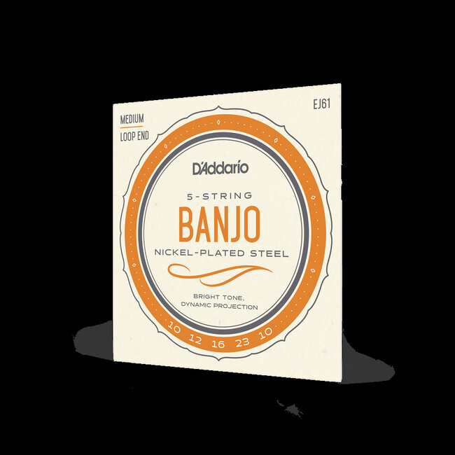 D'Addario EJ61 5-String Banjo Strings, Nickel, 10-23 Medium
