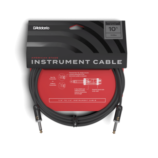 D'Addario D'Addario American Stage Instrument Cable, 10 feet